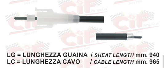 Ντίζα κοντέρ κουμπωτή για Vespa  FL 50  - FL 125 - FL2 AUTOMATICA 50 - FL2 HP 50