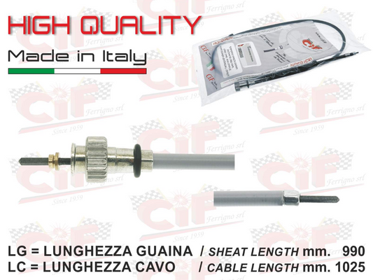 Ντίζα κοντέρ κομπλέ βιδωτή για Vespa PE-P125X-P150S-P150X-P200E