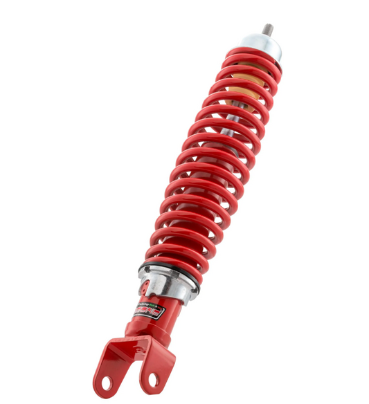 Αμορτισέρ πίσω Carbone κόκκινο ρυθμιζόμενο για Vespa 50-125-ET3-PRIMAVERA-PE-PX-T5-LML-TS-SPRINT-RALLY etc